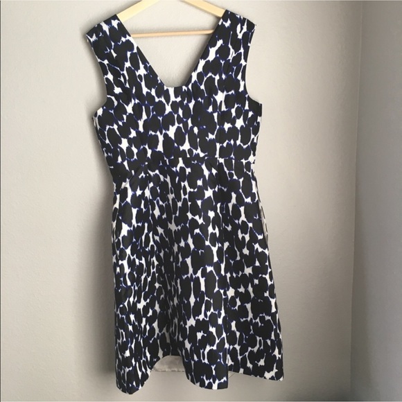 Kate Spade Blue Leopard Fit & Flare Dress - Picture 8 of 12